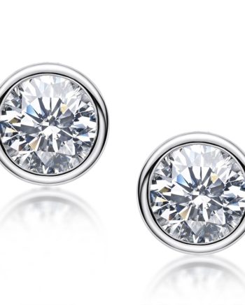 Classic versatile D-color moissanite earrings