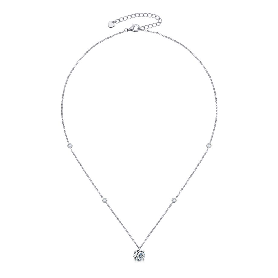 Light luxury trend moissanite necklace