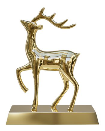 Zinc alloy deer figurine