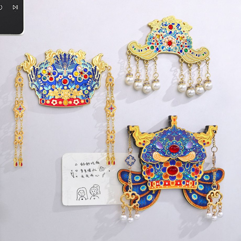 Phoenix crown-shaped refrigerator magnet