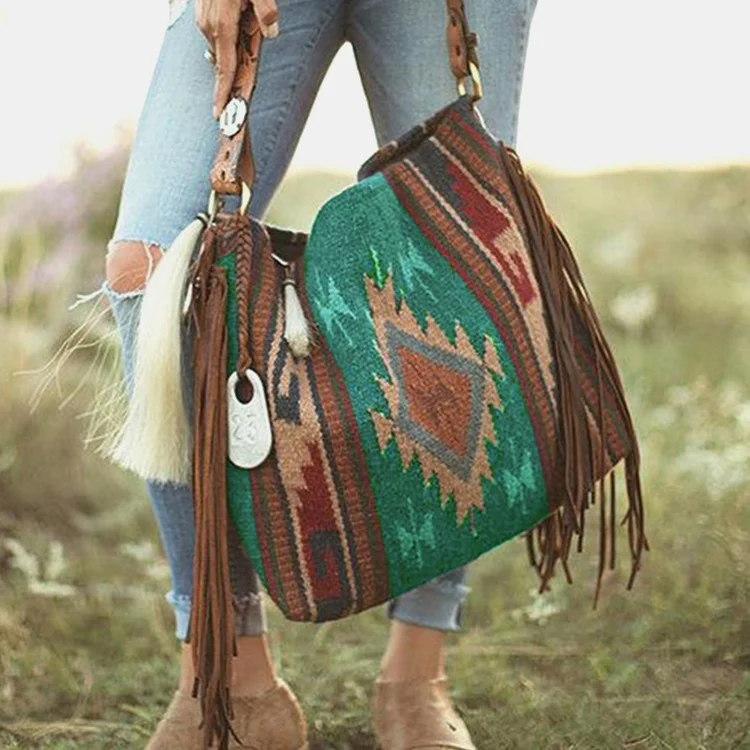 Hand-woven large shoulder bag - Image 3