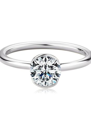 Fashionable and simple versatile moissanite ring S925
