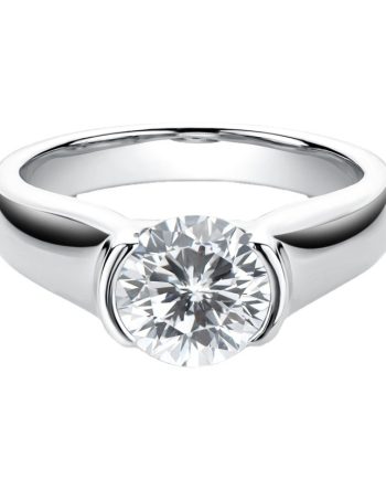 Moissanite S925 silver plated 18k gold ring