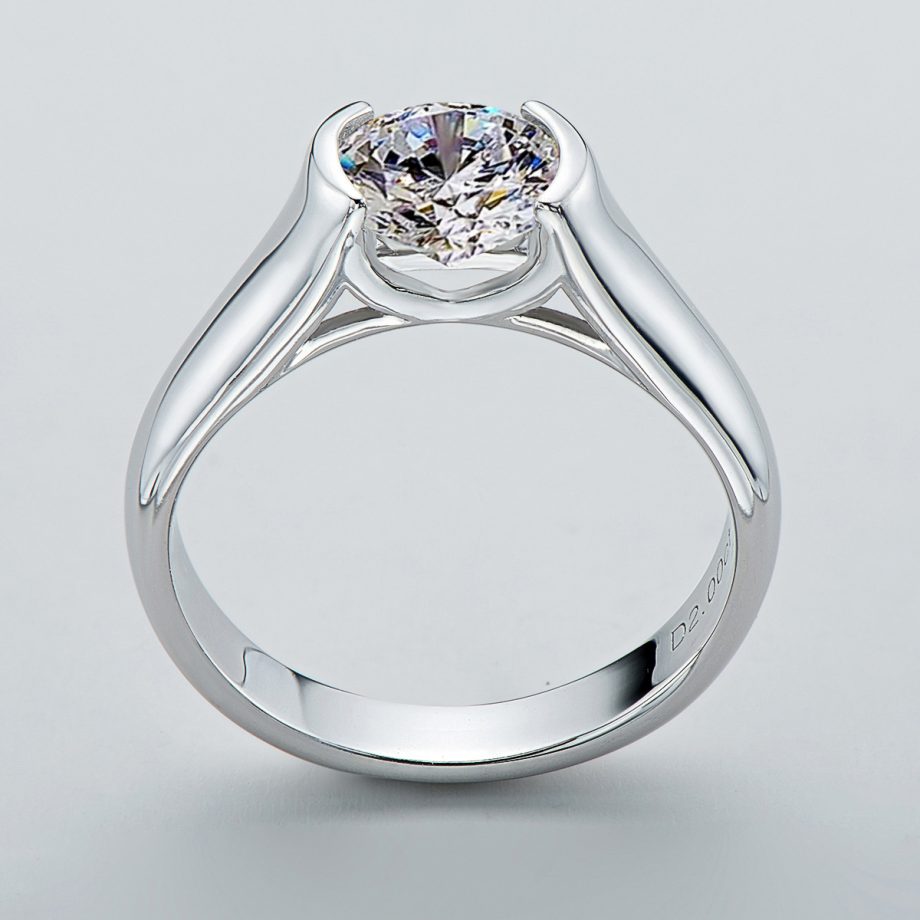 Moissanite S925 silver plated 18k gold ring