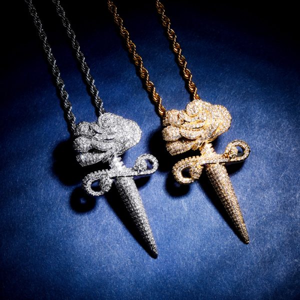 Cross Rose Pendant