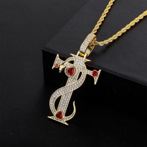 Snake Cross Necklace