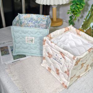 Handmade fabric desktop storage