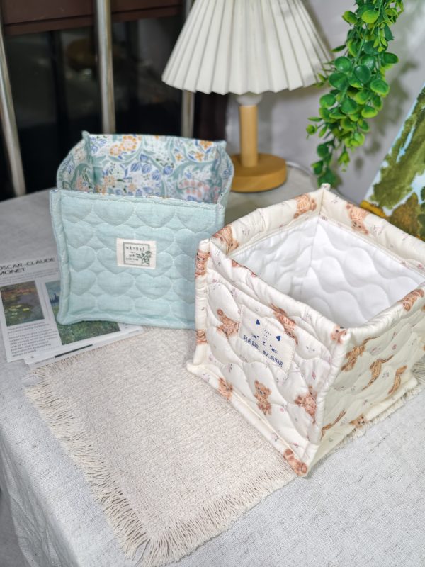 Handmade fabric desktop storage